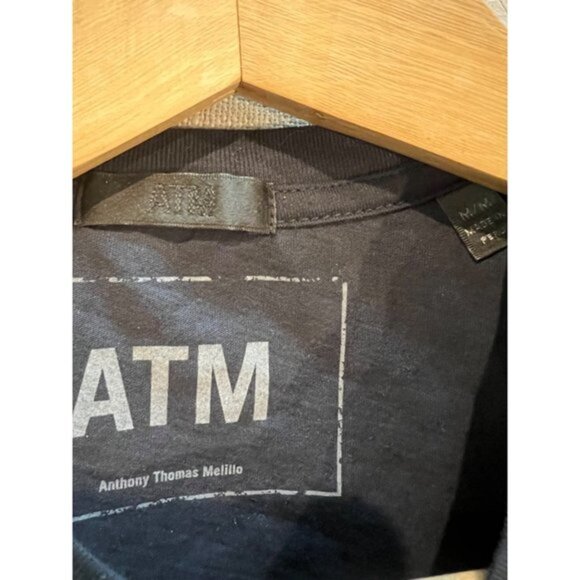 ATM Classic Jersey Sleeveless Cinched Waist black Top Size M - Picture 4 of 6